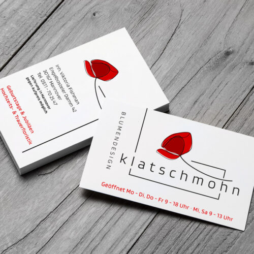 Visitenkarten Klatschmohn