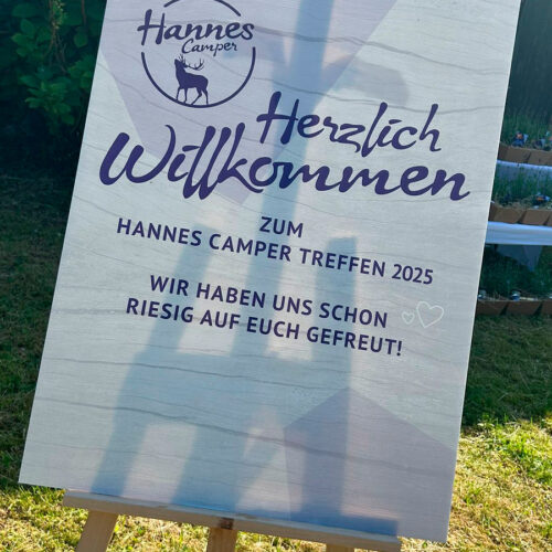 Willkommensgruß Hannes Camper Treffen