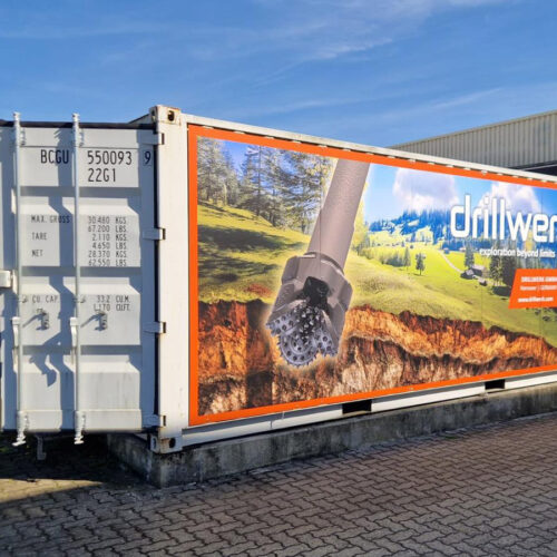Containerbeschilderung für drillwerk